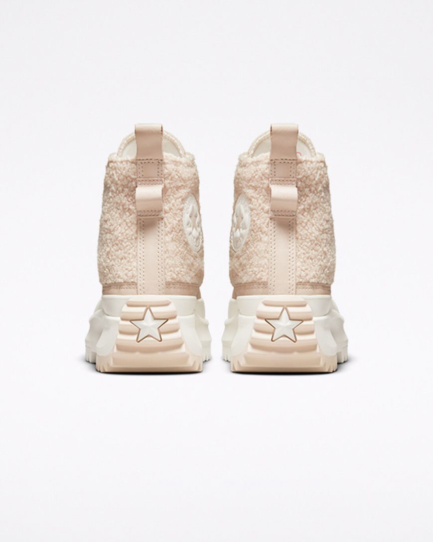 Women's Converse Run Star Hike Sherpa High Top Platform Shoes Beige | AU EC509B